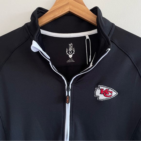 Kansas City Chiefs CBUK Women's Jackson Half Zip Overknit Black Size Large NWT - Picture 8 of 15